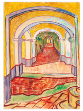 van Gogh Corridor in the Asylum - Art Print